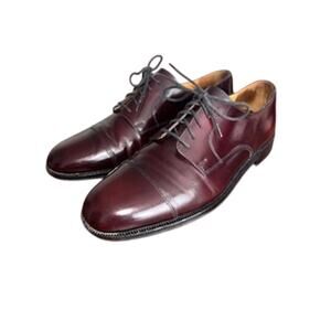 Cole Haan City Caldwell Men's 8.5D Cap Toe Dress Oxford Burnished Burgundy 08331